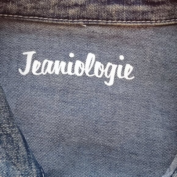 Jeaniologie jean jacket classic style regular blue women's plus size XXL - Picture 4 of 6